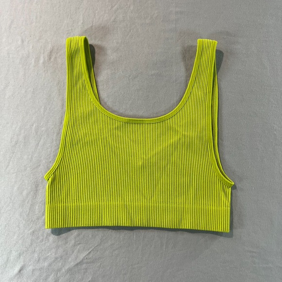 Aritzia Tops - Sunday Best Lime Green Ribbed Crop Tank Top Women's Size Small Aritzia